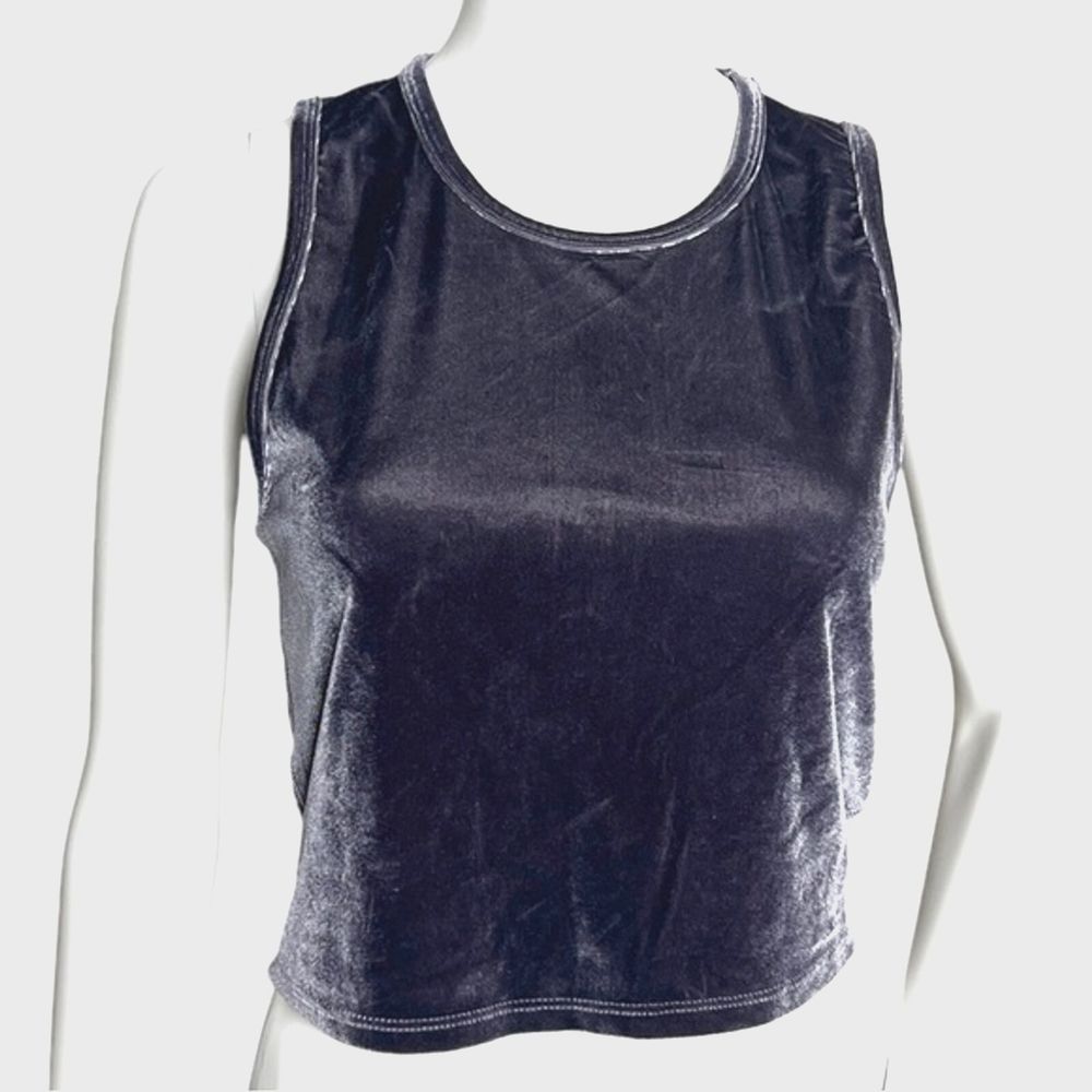 Beyond Yoga Velvet Crop Tank in Deep Navy